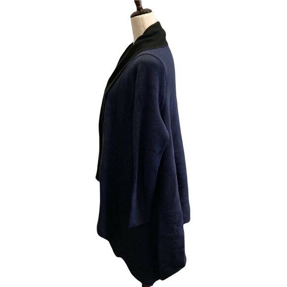 GNW Open Front Waterfall Sweater Cardigan Womens Size Medium Navy Blue Black - Picture 6 of 6